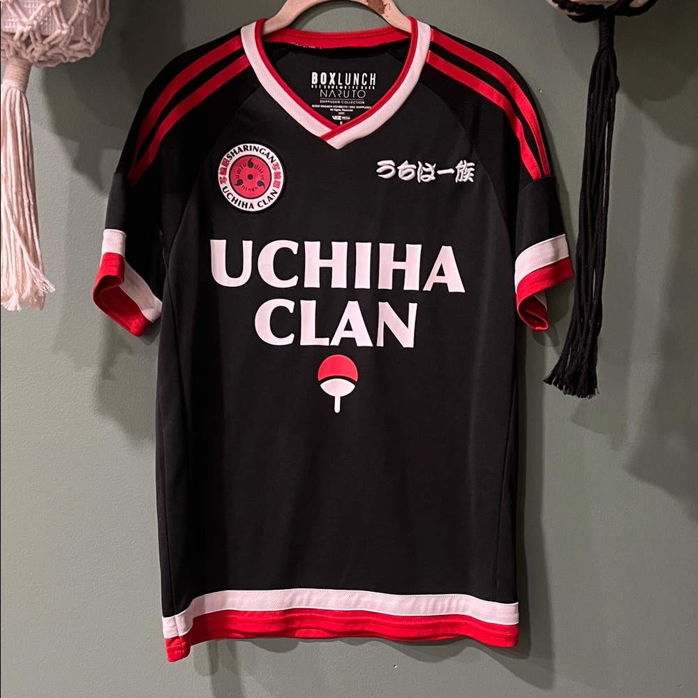 Naruto Uchiha Clan Black and Red Men's Jersey